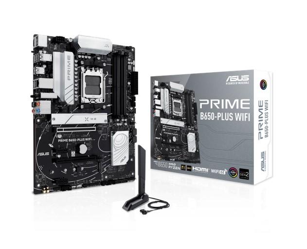 Дънна платка ASUS PRIME B650-PLUS WIFI, AMD AM5, 4x DDR5, 2x M.2 slots, 4x SATA, HDMI, DP, ATX