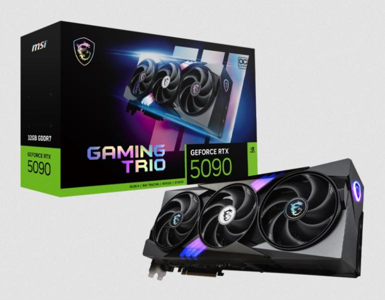 Видео карта MSI nVIDIA GeForce RTX 5090 GAMING TRIO OC 32GB GDDR7, 512-bit, HDMI, 3x DP