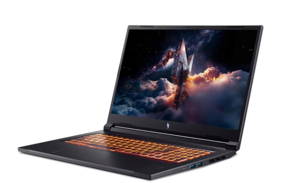 Лаптоп ACER Nitro V17 ANV17-41-R7Y3, AMD Ryzen 7 260 8C (3.8/5.1GHz, 24MB Cache), 17.3" (43.94 cm) FHD IPS, 180 Hz, NVIDIA GeForce RTX 5060 8GB GDDR7, 16GB DDR5, 1TB M.2 NVMe SSD, Free DOS