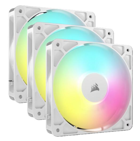 Комплект вентилатори CORSAIR RS120-R ARGB White, 120mm ARGB Fan, Triple Pack