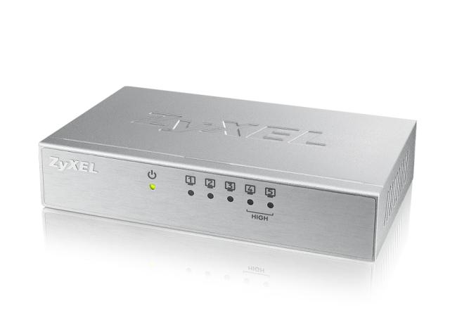 Суич ZyXEL ES-105AV3, 5-port 10/100Mbps Ethernet switch, 2x QoS, desktop, metal housing