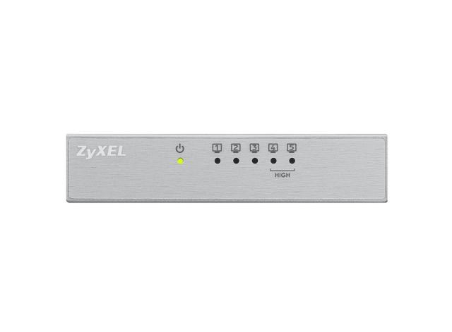 Суич ZyXEL ES-105AV3, 5-port 10/100Mbps Ethernet switch, 2x QoS, desktop, metal housing