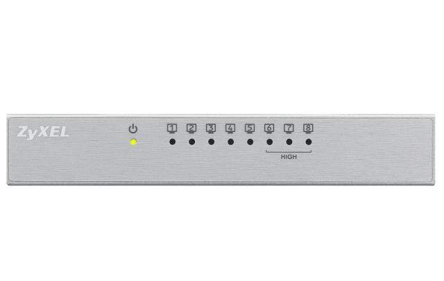 Суич ZyXEL ES-108AV3, 8-port 10/100Mbps Ethernet switch, 3x Qos (!), desktop, metal housing