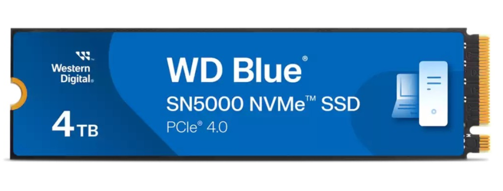 Western Digital Blue SN5000 SSD 4TB M.2 2280 PCIe Gen4 NVMe
