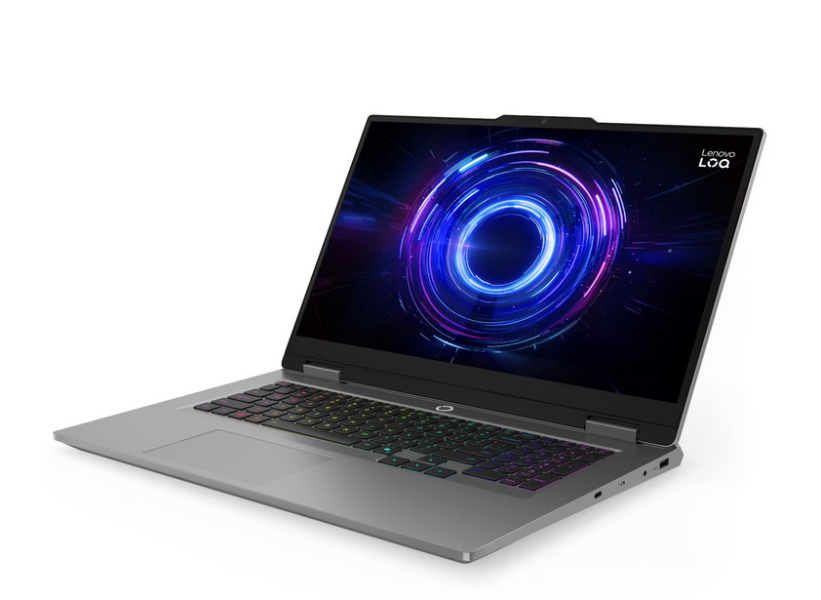 Лаптоп Lenovo LOQ 17IRX10, Intel Core i7-13650HX 14C (2.6/4.9GHz, 24MB Cache), 17.3" (43.94 cm) FHD IPS Anti-glare, 165MHz, NVIDIA RTX 5050 8GB GDDR7, 24GB DDR5, 1TB M.2 NVMe SSD, Free DOS