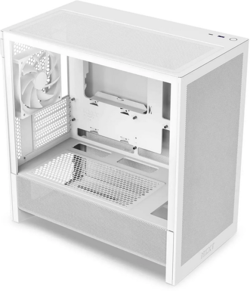 Кутия NZXT H3 Flow 2025 White, Micro Tower, 1 x USB 3.2 Type-A, 1 x USB 3.2 Gen 2x2 Type-C, Micro-ATX, Mini-ITX
