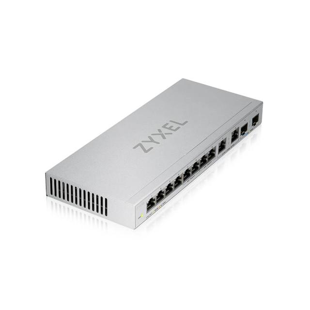 Суич ZyXEL XGS1010-12, 8-Port Gigabit Unmanaged Switch with 2-Port 2.5G/2-Port SFP+