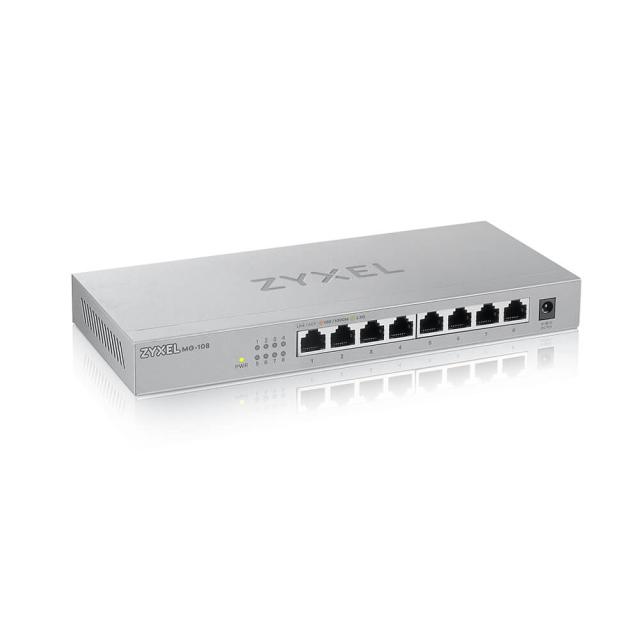 Суич ZyXEL MG-108, 8 Ports, Desktop, 2.5G MultiGig unmanaged Switch