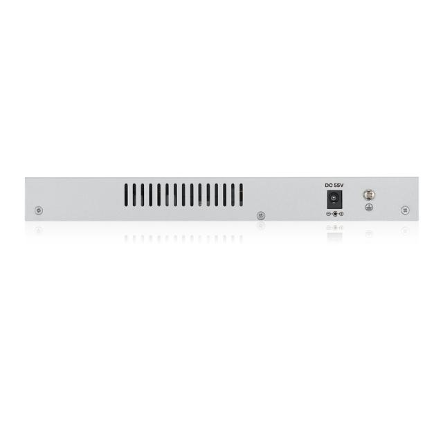 Суич ZyXEL GS1200-8HPv2, 8 Port Gigabit PoE+ webmanaged Switch, 4x PoE, 60 Watt