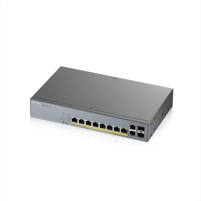 Суич ZyXEL GS1350-12HP, 12 Port managed CCTV PoE switch, long range, 130W