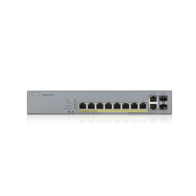 Суич ZyXEL GS1350-12HP, 12 Port managed CCTV PoE switch, long range, 130W