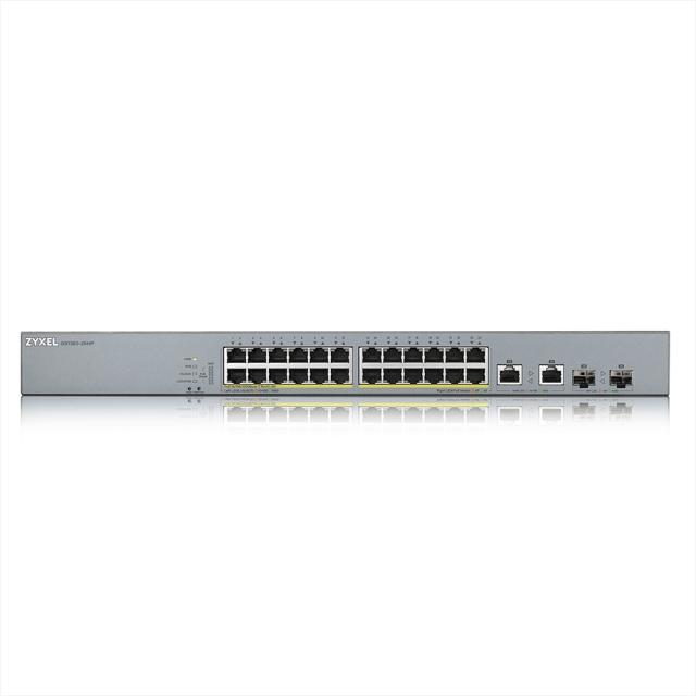 Суич ZyXEL GS1350-26HP, 26 Port managed CCTV PoE switch, long range, 375W