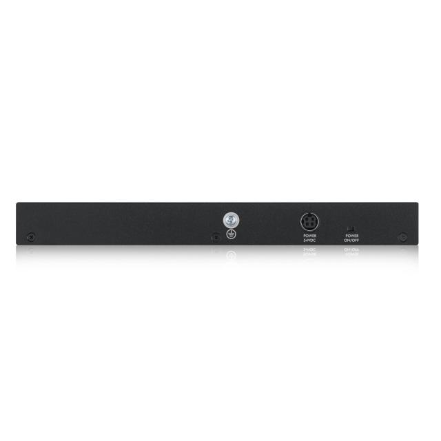 Суич ZyXEL GS1900-10HP v2, 8-port GbE L2 PoE Smart Switch + 2 SFP slots, 802.3at, desktop, fanless, 70 Watt