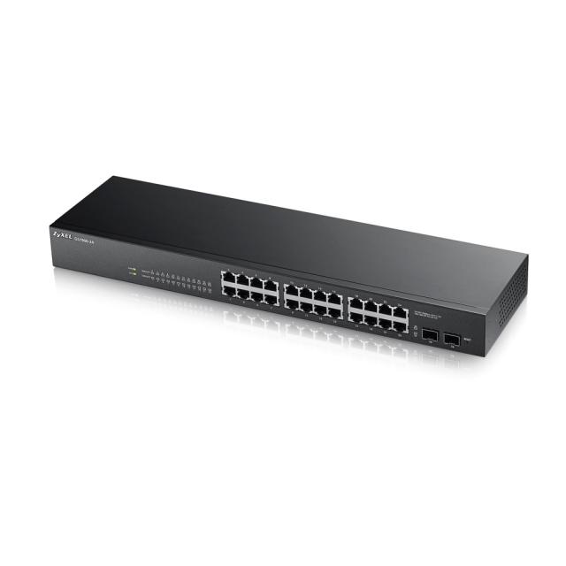 Комутатор ZyXEL GS1900-24, 24-port GbE L2 Smart Switch, rackmount, fanless