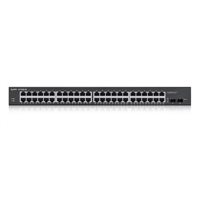 Суич ZyXEL GS1900-48, 48-port GbE L2 Smart Switch, rackmount