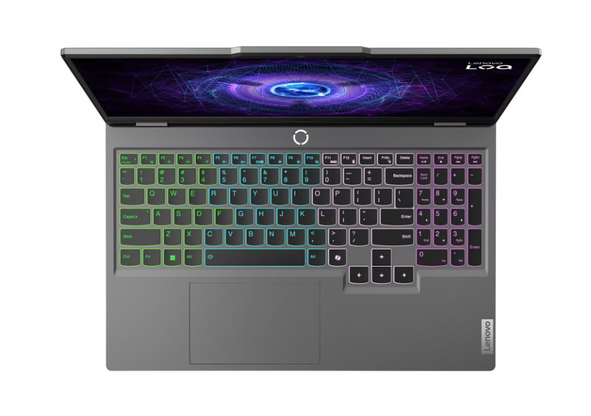 Лаптоп Lenovo LOQ 15IRX9, Intel Core i5-13450HX 10C (2.4/4.6GHz, 20MB Cache), 15.6'' (39.62 cm) FHD IPS Anti-glare, 144MHz, NVIDIA RTX 4050 6GB GDDR6, 24GB DDR5, 512GB M.2 NVMe SSD, Free DOS