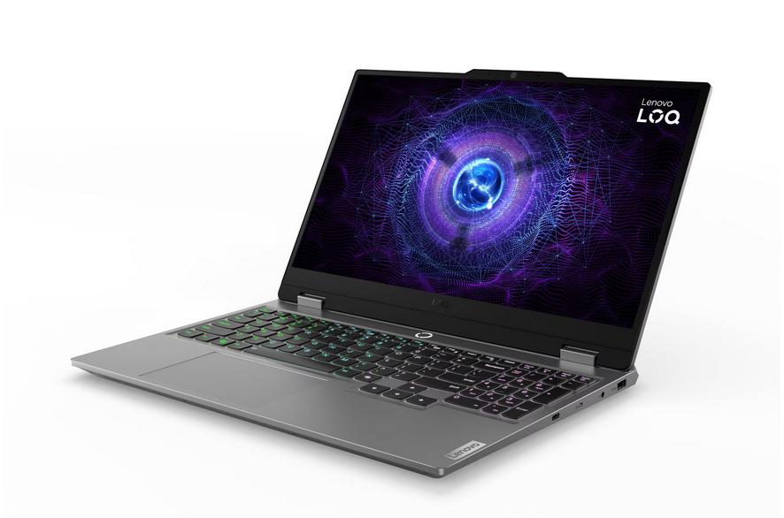 Лаптоп Lenovo LOQ 15IRX9, Intel Core i5-13450HX 10C (2.4/4.6GHz, 20MB Cache), 15.6'' (39.62 cm) FHD IPS Anti-glare, 144MHz, NVIDIA RTX 4050 6GB GDDR6, 24GB DDR5, 512GB M.2 NVMe SSD, Free DOS