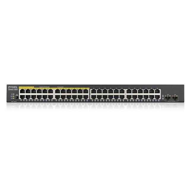Комутатор ZyXEL GS1900-48HP v2, 48-port GbE L2 Smart Switch, 170 Watt, rackmount