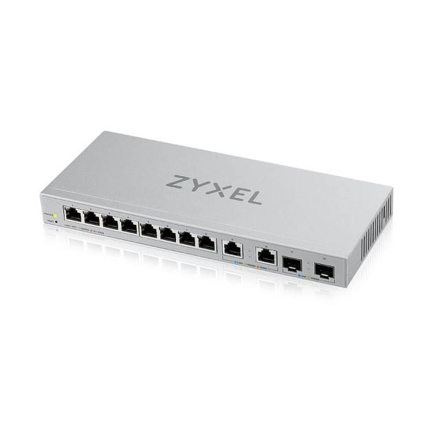 Суич ZyXEL XGS1210-12, 8-Port Gigabit webmanaged Switch with 8 port 1G + 2-Port 2.5G + 2-Port SFP+