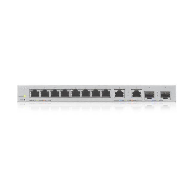 Суич ZyXEL XGS1210-12, 8-Port Gigabit webmanaged Switch with 8 port 1G + 2-Port 2.5G + 2-Port SFP+
