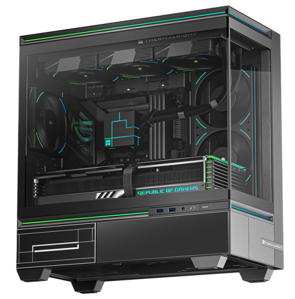 Кутия Thermalright TL-M10 Black, Mini Tower, 2x USB 3.0, 1x USB Tupe-C, 1x HD Audio, Micro ATX / Mini-ITX, черна