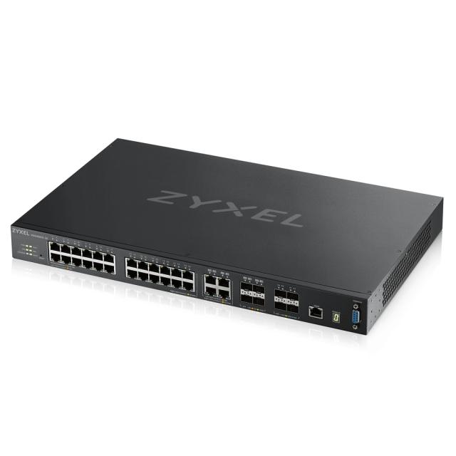 Комутатор ZyXEL XGS4600-32 L3 Managed Switch, 28 port Gig and 4x 10G SFP+, stackable, dual PSU