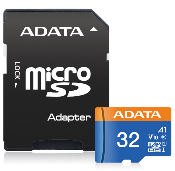 Карта памет Adata 32GB MicroSDHC UHS-I CL10, A1, с адаптер