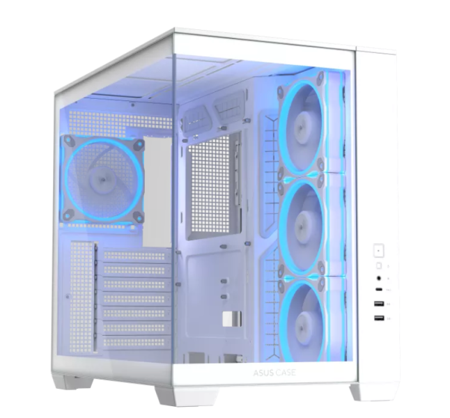 Кутия ASUS A32 PLUS Tempered Glass White, Middle Tower, 2 x USB 3.0, 1 x USB 3.2 Type-C, 1 x headphone / Microphone, ATX / Micro ATX / Mini-ITX