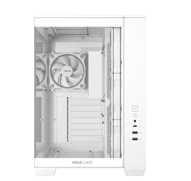 Кутия ASUS A32 PLUS Tempered Glass White, Middle Tower, 2 x USB 3.0, 1 x USB 3.2 Type-C, 1 x headphone / Microphone, ATX / Micro ATX / Mini-ITX