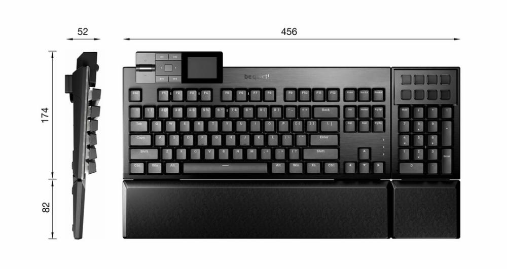 Геймърскa механична клавиатура Be quiet! Professional Gaming DARK MOUNT, ARGB, Silent Tactile Switches, USB