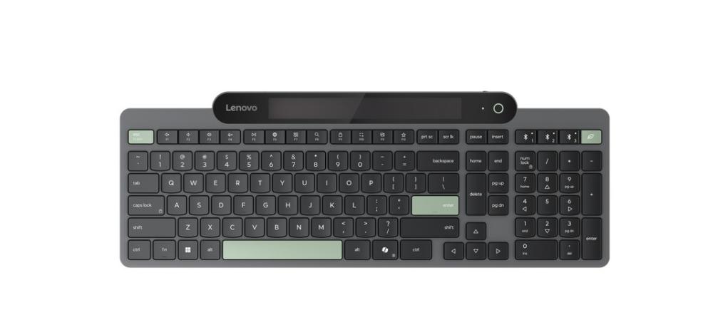 Клавиатура LENOVO Self-Charging, соларен панел, Bluetooth, USB Type-C