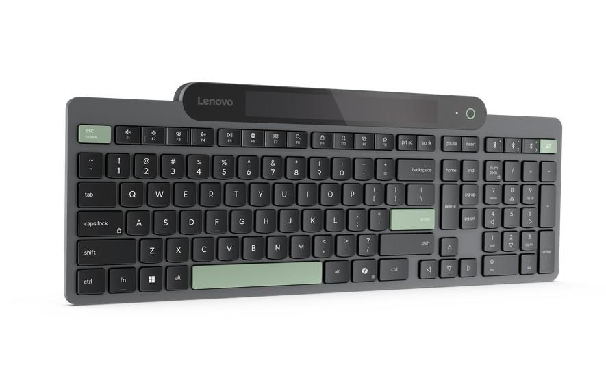 Клавиатура LENOVO Self-Charging, соларен панел, Bluetooth, USB Type-C