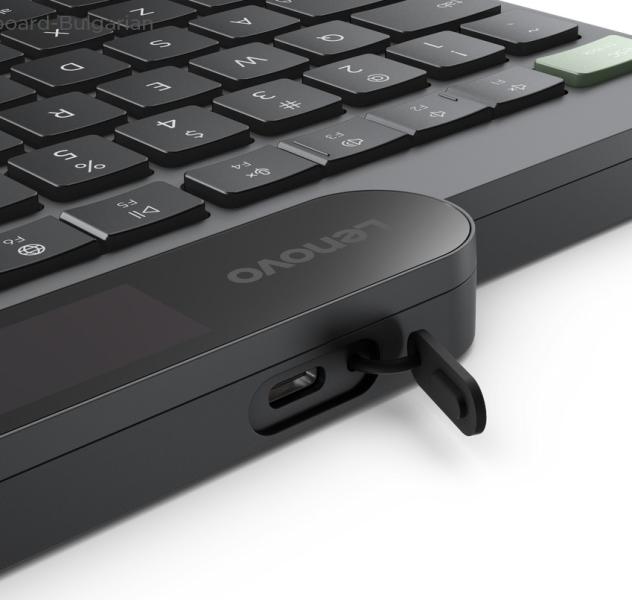Клавиатура LENOVO Self-Charging, соларен панел, Bluetooth, USB Type-C