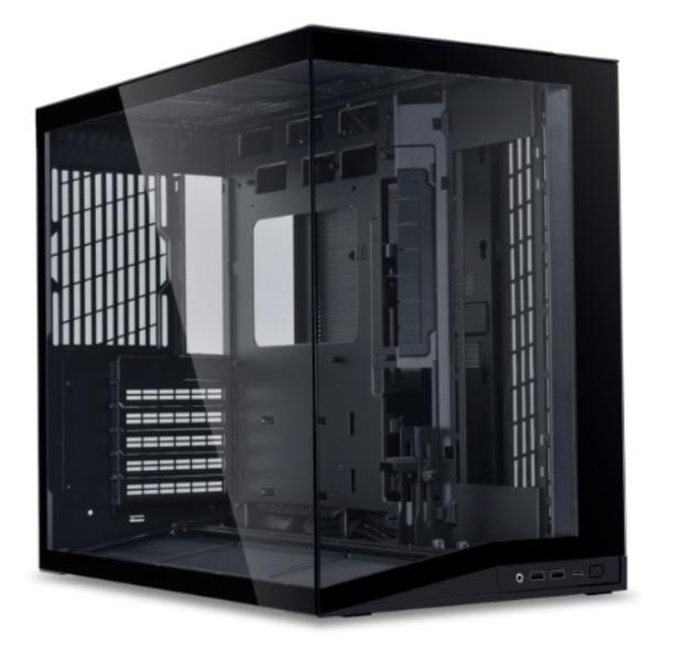 Кутия Lian Li O11 Dynamic Mini V2 Flow Black, Mini Tower, 2x USB 3.0, 1x USB 3.1 TYPE-C, 1x Audio, ATX / Micro-ATX / Mini-ITX
