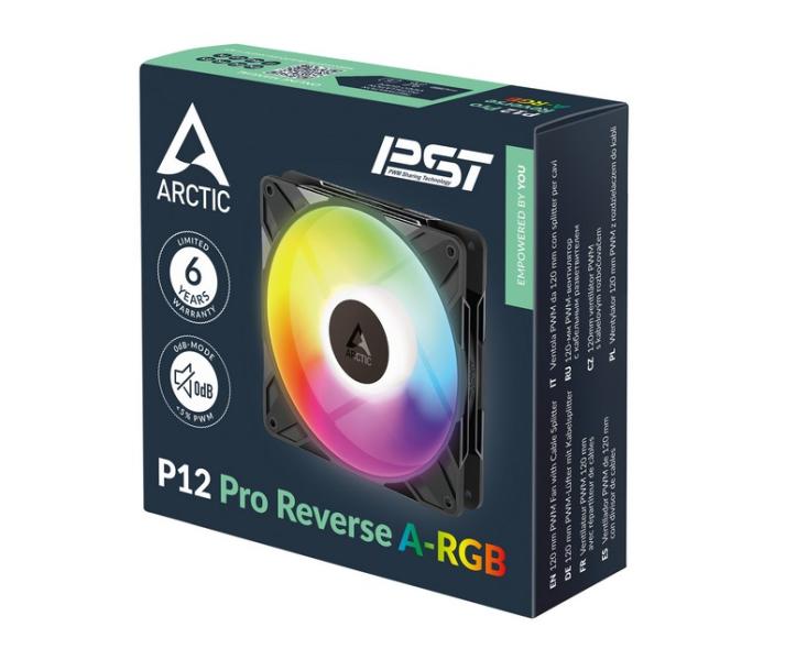 Комплект вентилатори 3-pack ARCTIC P12 Pro Reverse A-RGB, 3x 120 mm A-RGB PWM