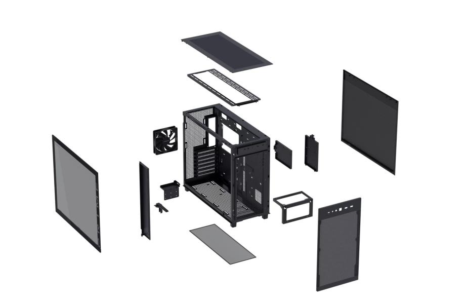 Кутия ASUS PRIME AP303 TG, Middle Tower, 2 x USB 3.2, 1 x USB Type C 3.2, 1 x headphone / Microphone, ATX / Micro-ATX / Mini-ITX