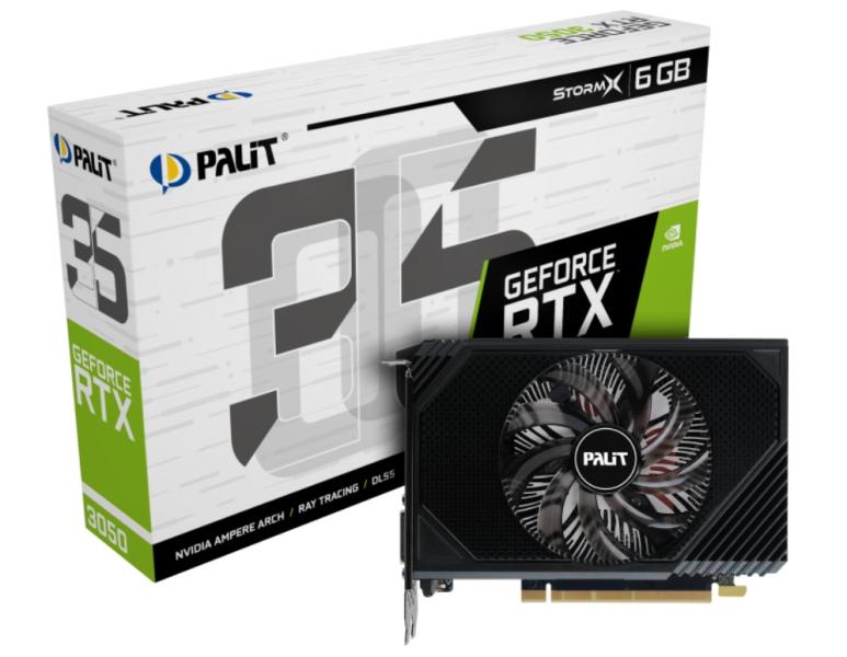 Видео карта PALIT GeForce RTX3050 STORMX 6GB GDDR6, 96-bit, DVI, HDMI, DP