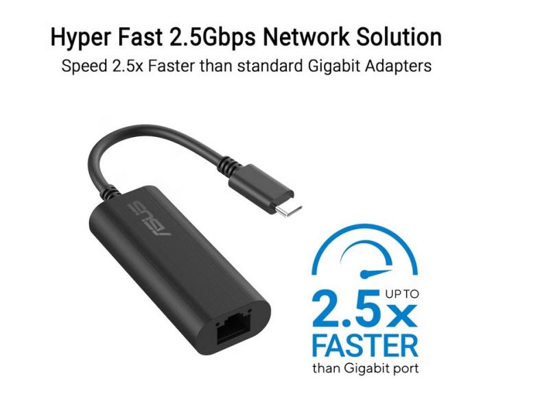 Мрежова адаптер ASUS USB-C2500 V2 USB Type-C към 100/1000/2500 Mbps RJ45 Port