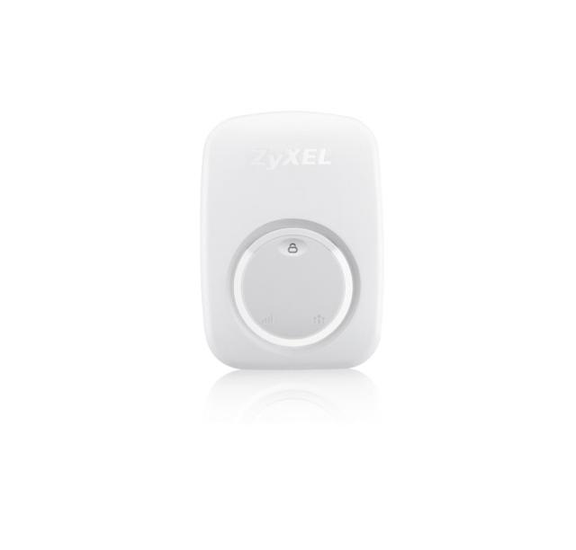 Безжичен усилвател ZyXEL WRE2206, Wireless N300 (802.11n 300Mbps) Range Extender/Repeater, Direcplug design, 1x 10/100Mbps LAN port, WPS button, WEP/WPA/WPA2