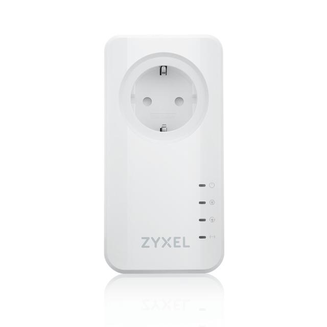 Мрежов компонент ZyXEL PLA6457, EU, TWIN, G.hn 2400 Mbps Pass-thru powerline