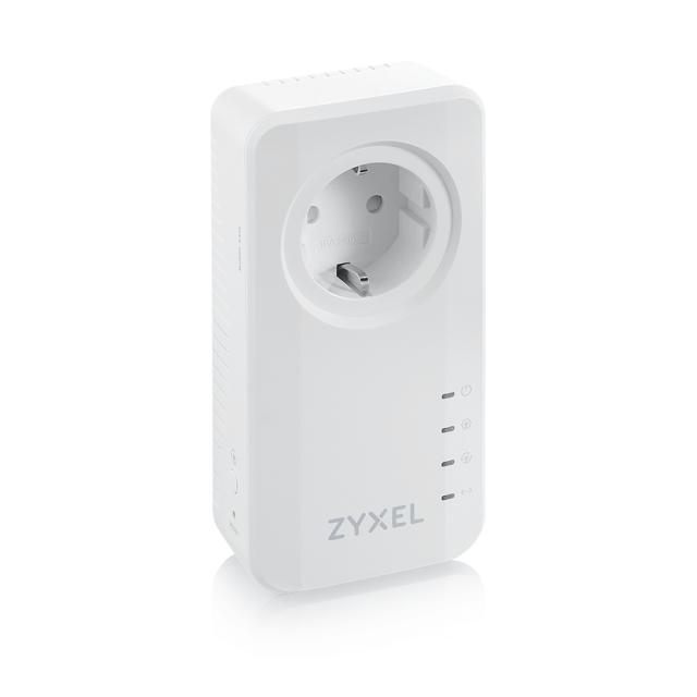 Мрежов компонент ZyXEL PLA6457, EU, TWIN, G.hn 2400 Mbps Pass-thru powerline