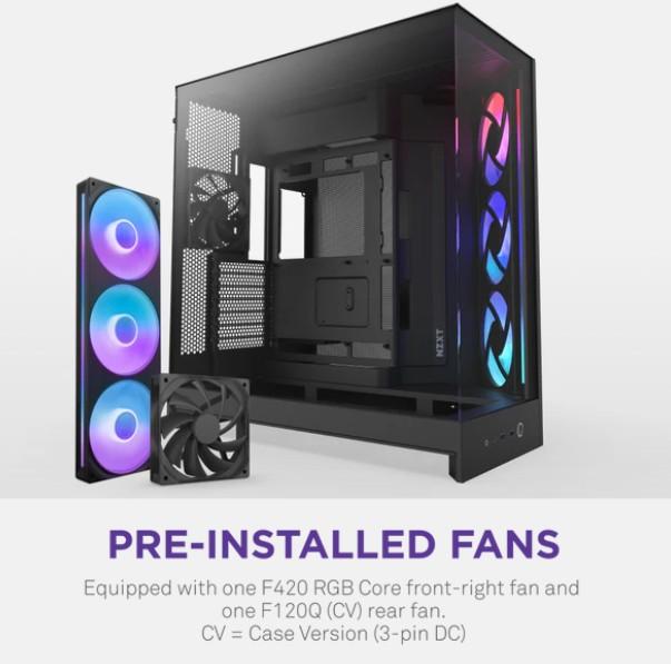 Кутия NZXT H9 Flow RGB Dual-Chamber Black, Mid Tower, 2 x USB 3.2. 1 x USB Type-C 3.2, 1 x HD Audio, E-ATX / ATX / Micro ATX / Mini ITX