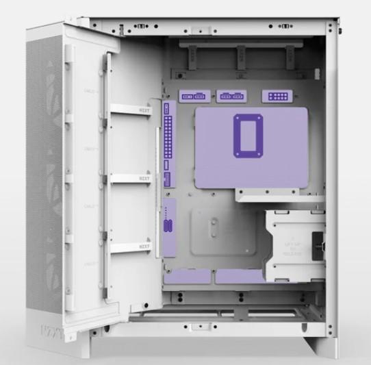 Кутия NZXT H9 Flow RGB Dual-Chamber White, Mid Tower, 2 x USB 3.2. 1 x USB Type-C 3.2, 1 x HD Audio, E-ATX / ATX / Micro ATX / Mini ITX