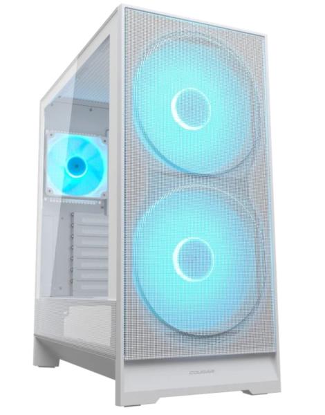 Кути COUGAR AIRFACE 180 PC Case White, Mid Tower, 2 x USB 3.0, 1 x USB Type-C 3.2, Mic x 1 / Audio x 1, Mini ITX / Micro ATX / ATX