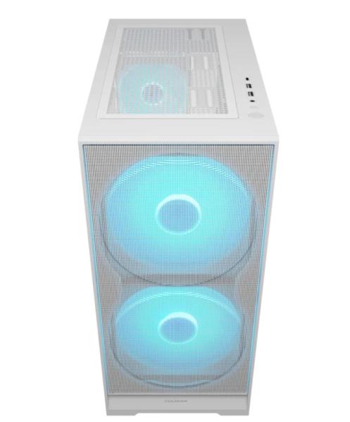 Кути COUGAR AIRFACE 180 PC Case White, Mid Tower, 2 x USB 3.0, 1 x USB Type-C 3.2, Mic x 1 / Audio x 1, Mini ITX / Micro ATX / ATX