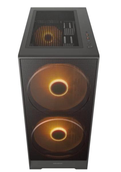 Кути COUGAR AIRFACE 180 PC Case Black, Mid Tower, 2 x USB 3.0, 1 x USB Type-C 3.2, Mic x 1 / Audio x 1, Mini ITX / Micro ATX / ATX