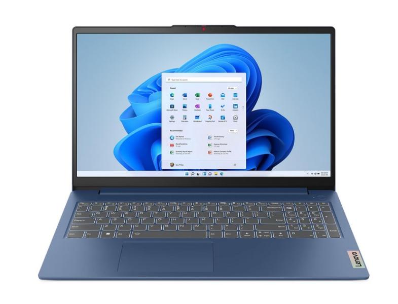 Лаптоп Lenovo IdeaPad Slim 3 15IRU8, Intel Core i3-1315U 6C (0.9 / 4.50 GHz, 10MB Cache), 15.6'' (39.62 cm) FHD, Intel UHD Graphics 64EUs, 8GB LPDDR5, 512GB M.2 NVMe SSD, Free DOS