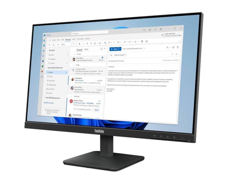 Монитор Lenovo ThinkVision S24-4e, 23.8" (60.45 cm) FHD WLED IPS, 100Hz, 250 cd/m², VGA, HDMI