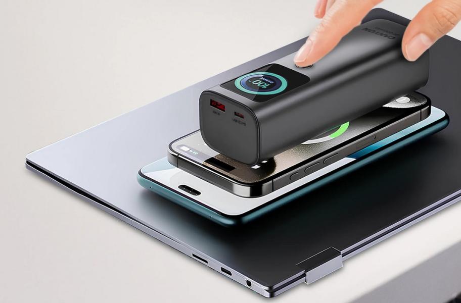 Външна батерия CANYON OnPower 265, 20 000mAh, Aluminium Dark grey