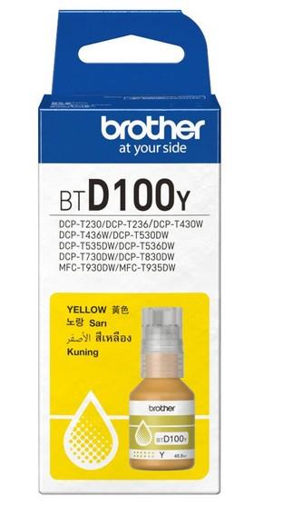 Мастило за Brother BTD100Y, MFC-T930DW, DCP-T830DW/T730DW/T530DW/T430W, DCP-T230, Yellow -  5 000 pages